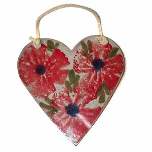 Western Massachusetts folk arts ceramic heart